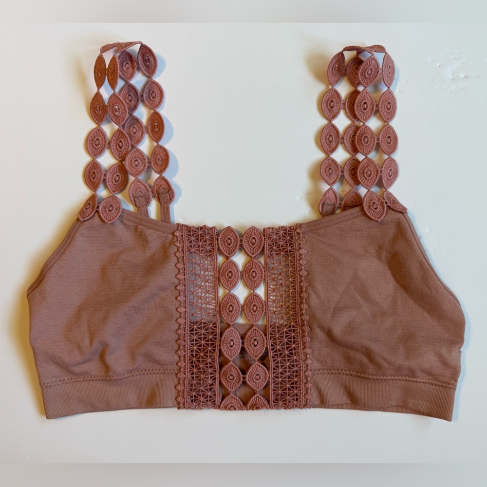Pink Bralette with Cut Out Straps | size medium - Picture 3 of 8